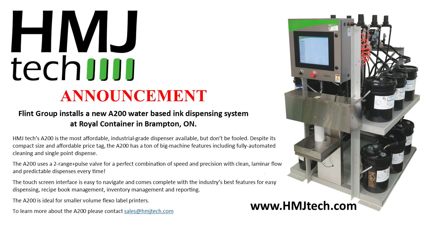 Flint Group installs a new A200 water based ink dispensing system