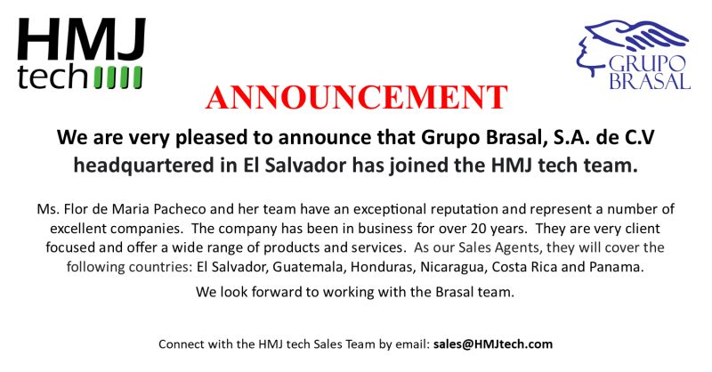 Grupo Brasal, S.A. de C.V headquartered in El Salvador has joined the HMJ tech team